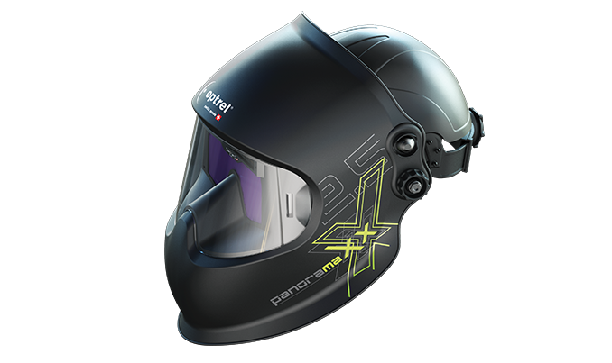 Schweißhelm Panoramaxx 2.5 mit der Optrel Bumpcap